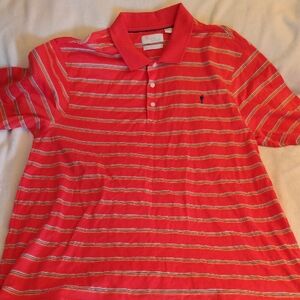 Payne Stewart 60's 2 Ply Striped 1/4 Button Golf Polo Shirt Men's XL